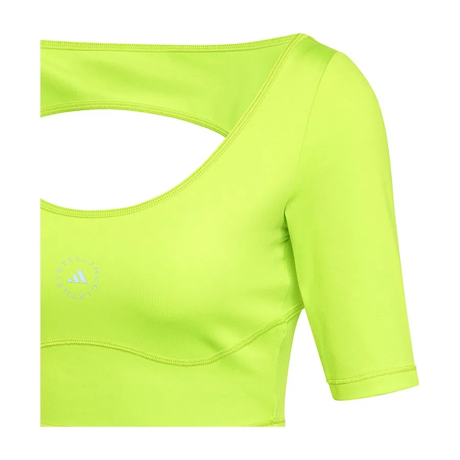 Женская футболка с коротким рукавом aSMC CROP adidas, Зеленый — фото 3