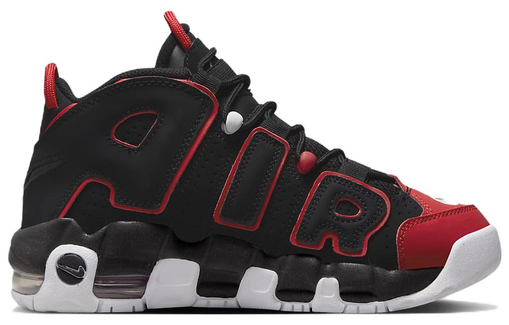 Кроссовки Nike Air More Uptempo 96, красный/черный — фото 2