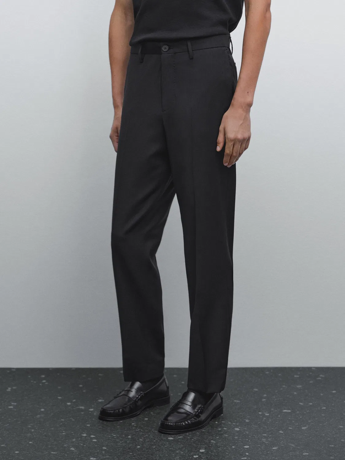 Брюки Massimo Dutti, из шерсти, черные — фото 2