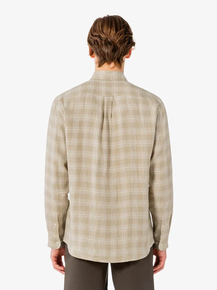 Мужская рубашка с большим клетчатым узором CH739E LACOSTE, Beige — фото 3