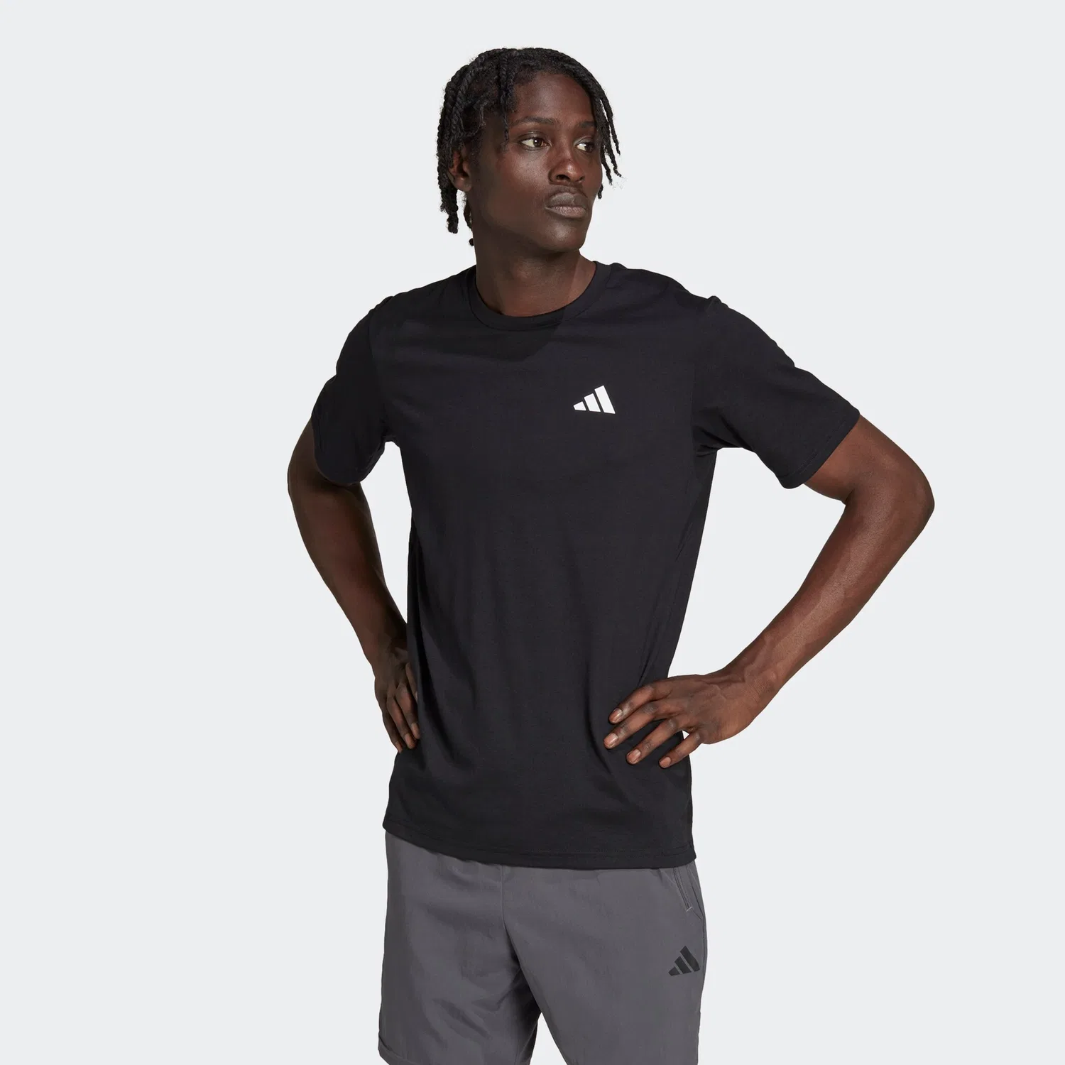 Мужская футболка свободного кроя Adidas Performance, Black/White — фото 2