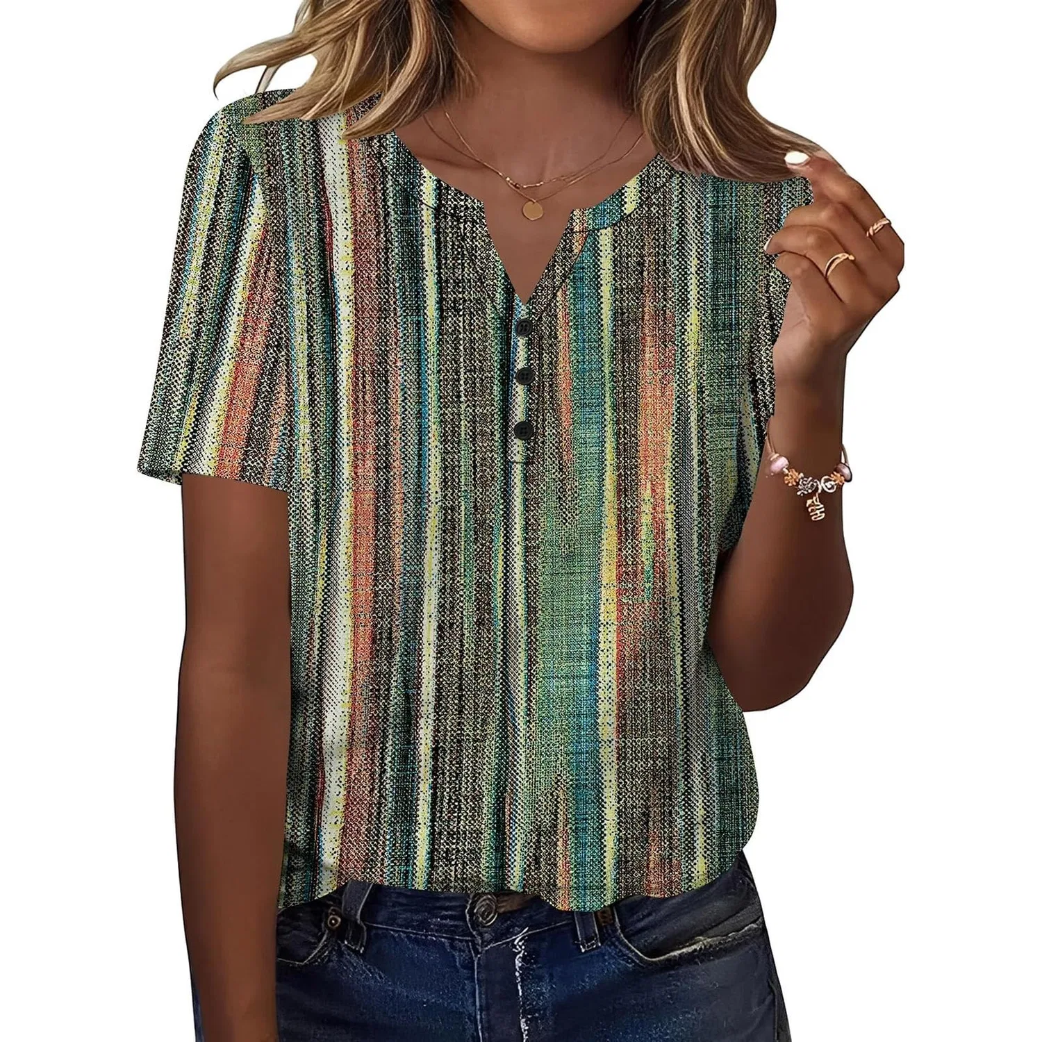 Женская хлопковая футболка Classic Soft Basic, Multicolour-c