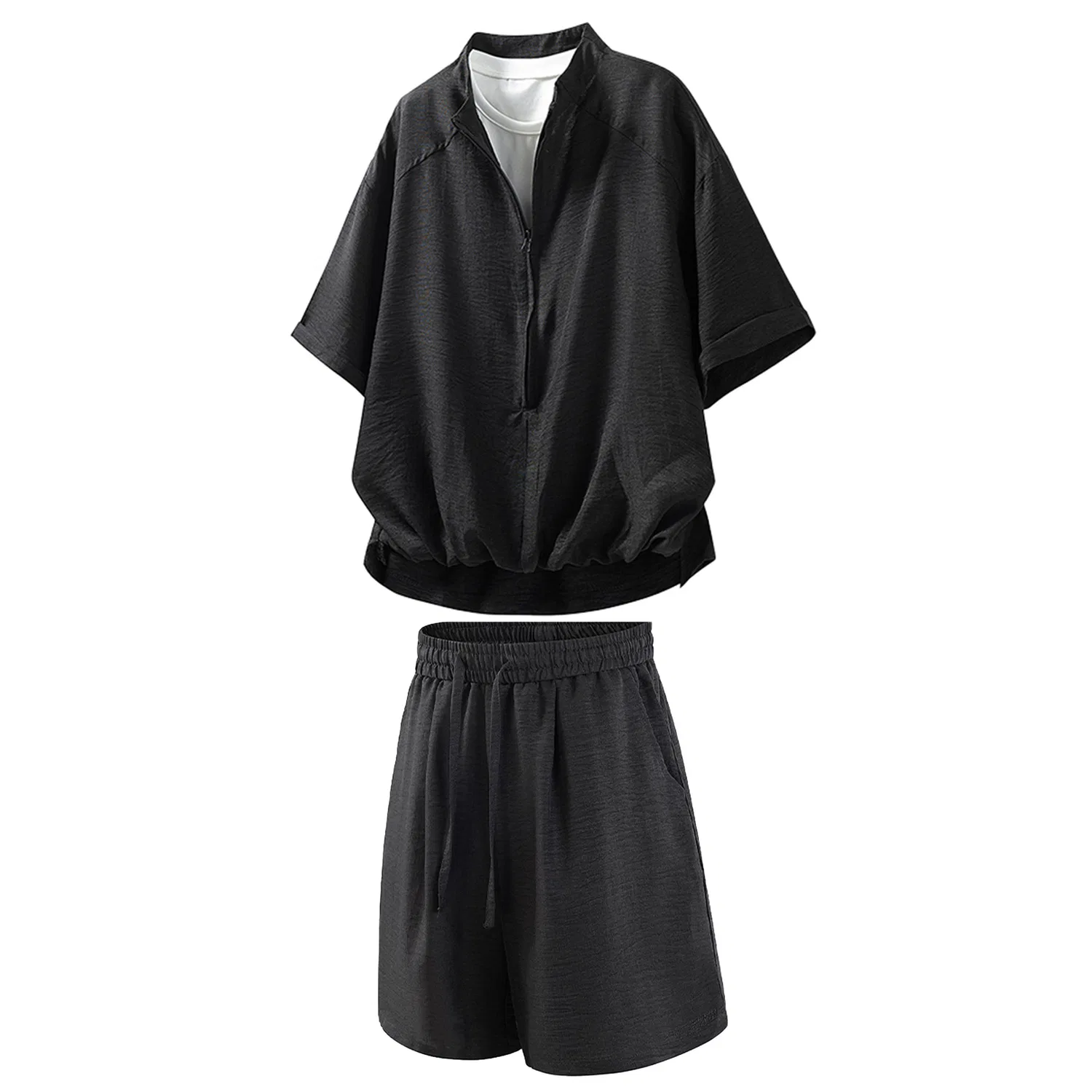 Детский спортивный костюм с лацканами Casual Sportswear GWAF, Black