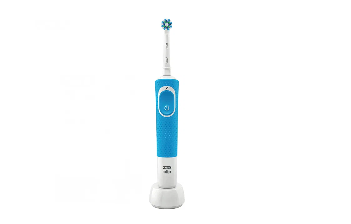 Электрическая зубная щетка Oral-B D200 с мягкой щетиной, синяя — фото 4