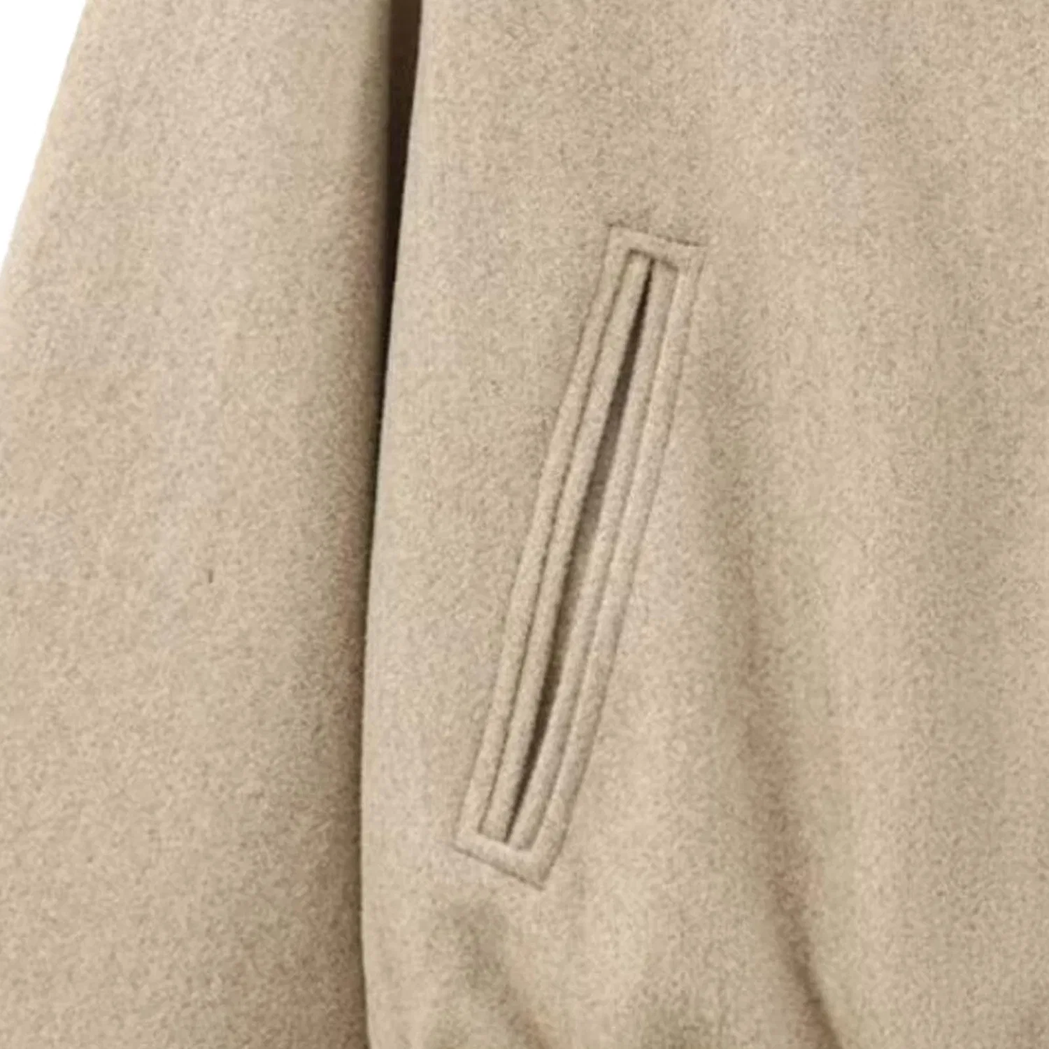 Женская куртка-бомбер с молнией Casual Short Bomber Jacket, dark khaki — фото 2