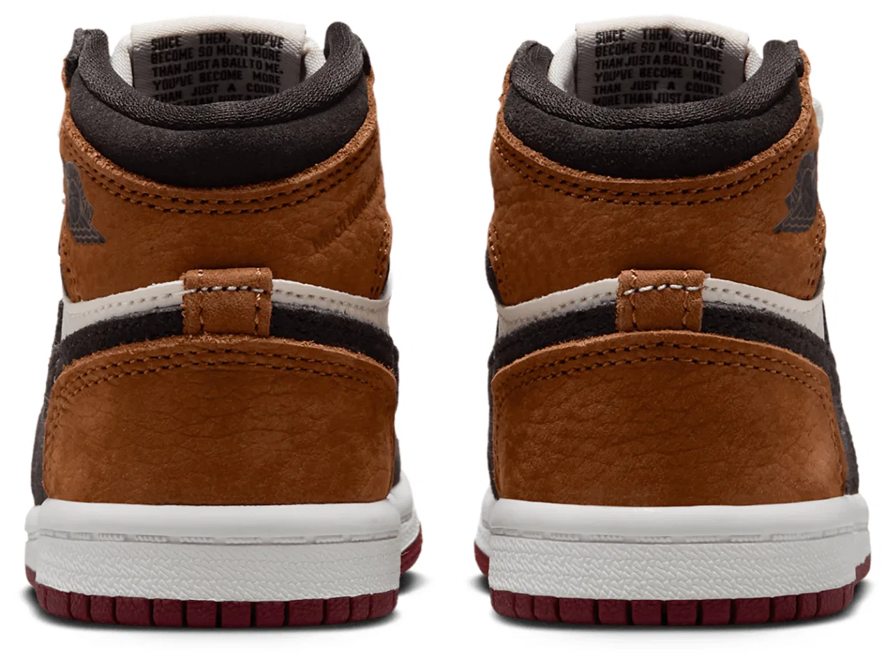 Детские кроссовки для мальчиков с высоким верхом Jordan Retro 1 High OG Jordan, Shadow Brown Soft Pearl Light British Tan — фото 3