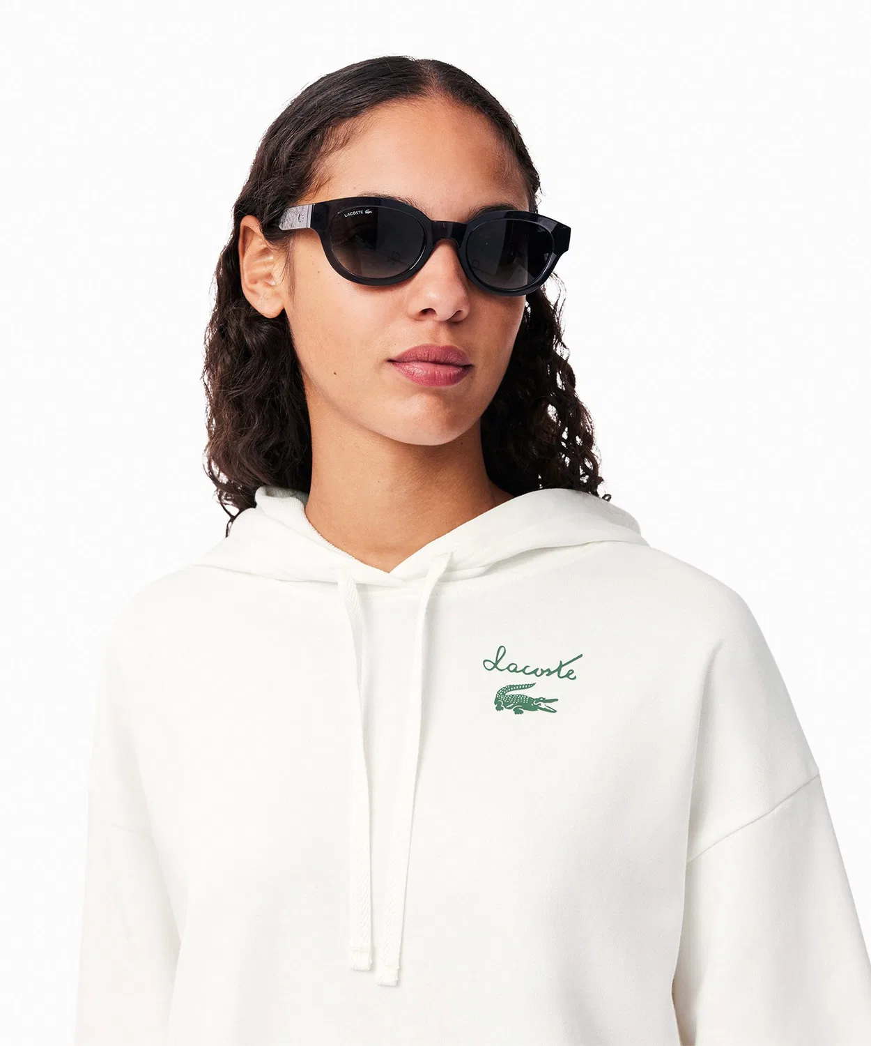 Женский свитшот-худи с длинным рукавом модель LACOSTE, Green — фото 2