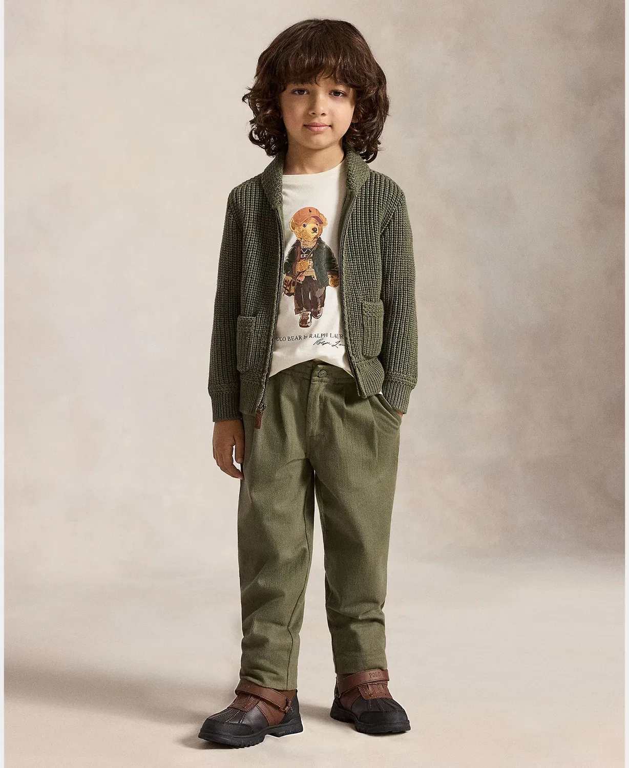 Футболка из хлопка, Unisex Polo Bear, Polo Ralph Lauren, кремовый — фото 2