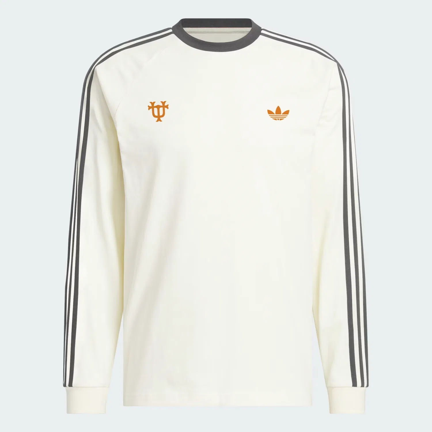 Мужская футболка с длинным рукавом Tennessee Volunteers Adicolor Adidas Originals, кремово-белый/серый