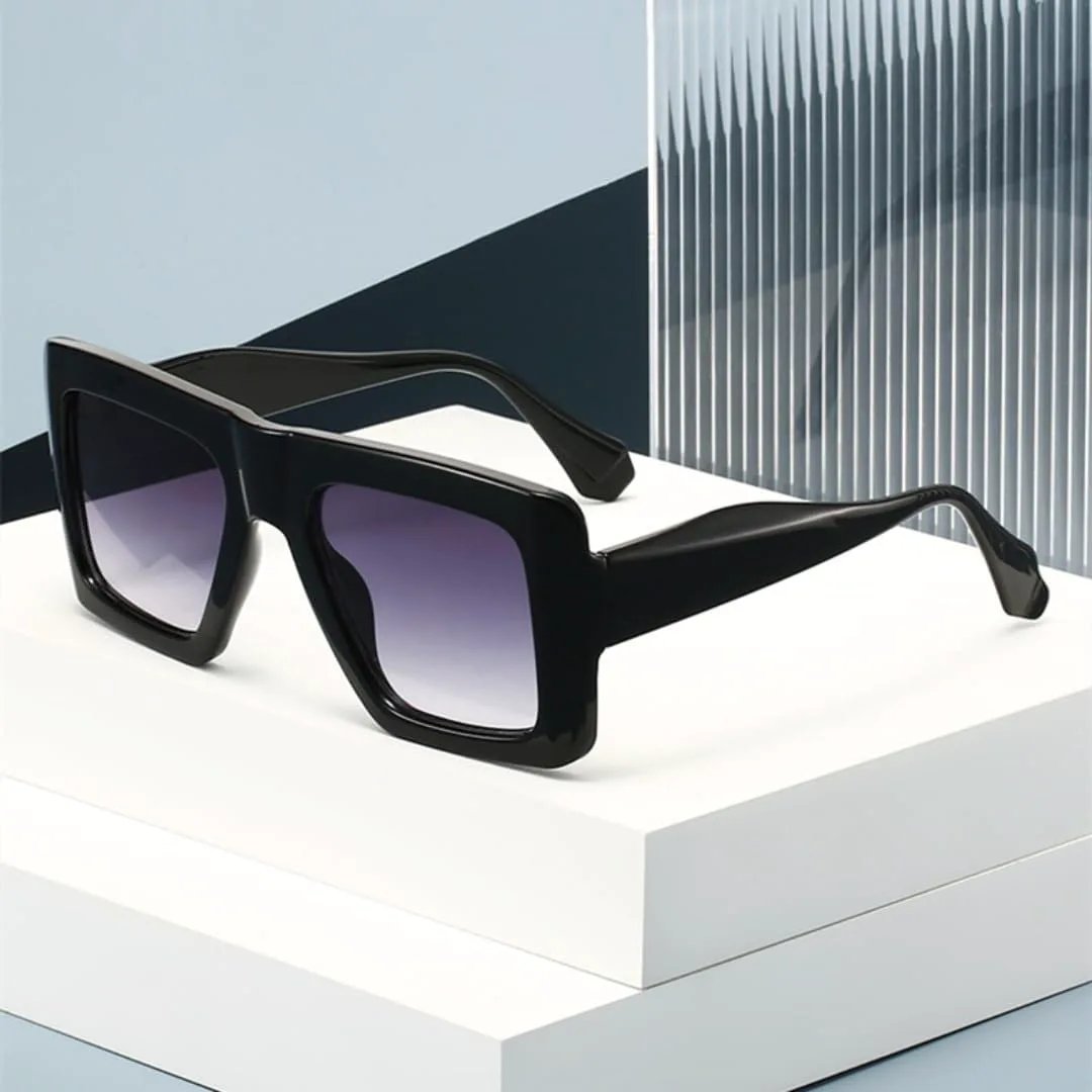 

Ретро большие квадратные солнцезащитные очки для женщин, модные градиентные очки с защитой от УФ-излучения UV400 для мужчин, панк-стиль TVTBBVV, Green Blue Yellow