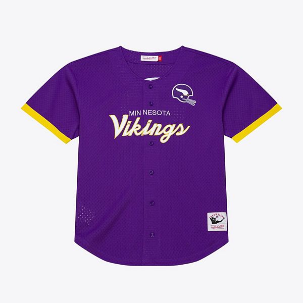 

Мужская фиолетовая футболка Minnesota Vikings Head Coach с сетчатыми вставками Mitchell & Ness