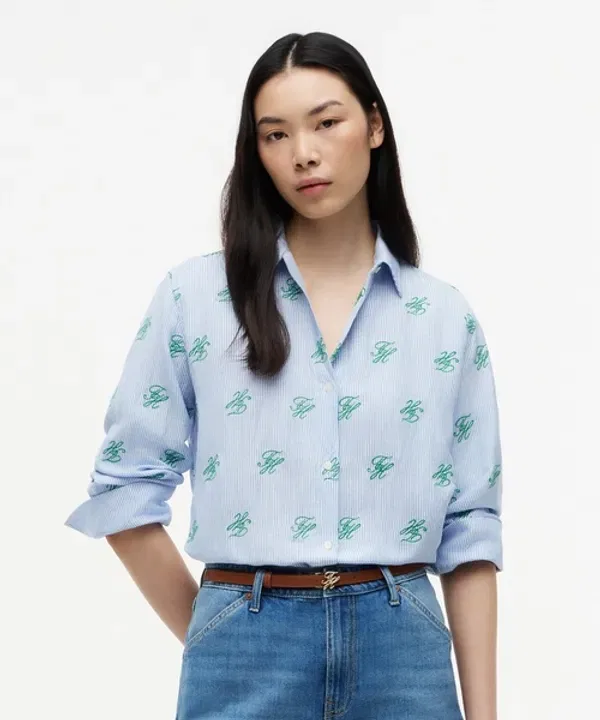 Рубашка оверсайз из льна, Tommy Hilfiger