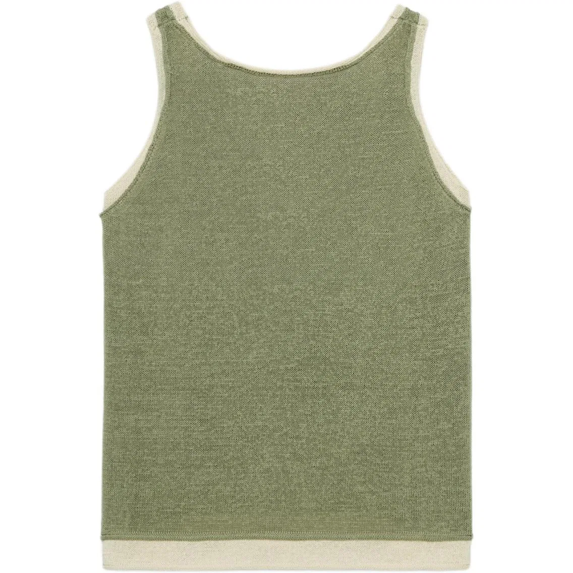 Женский топ-безрукавка с V-образным вырезом Khaki ZARA — фото 3