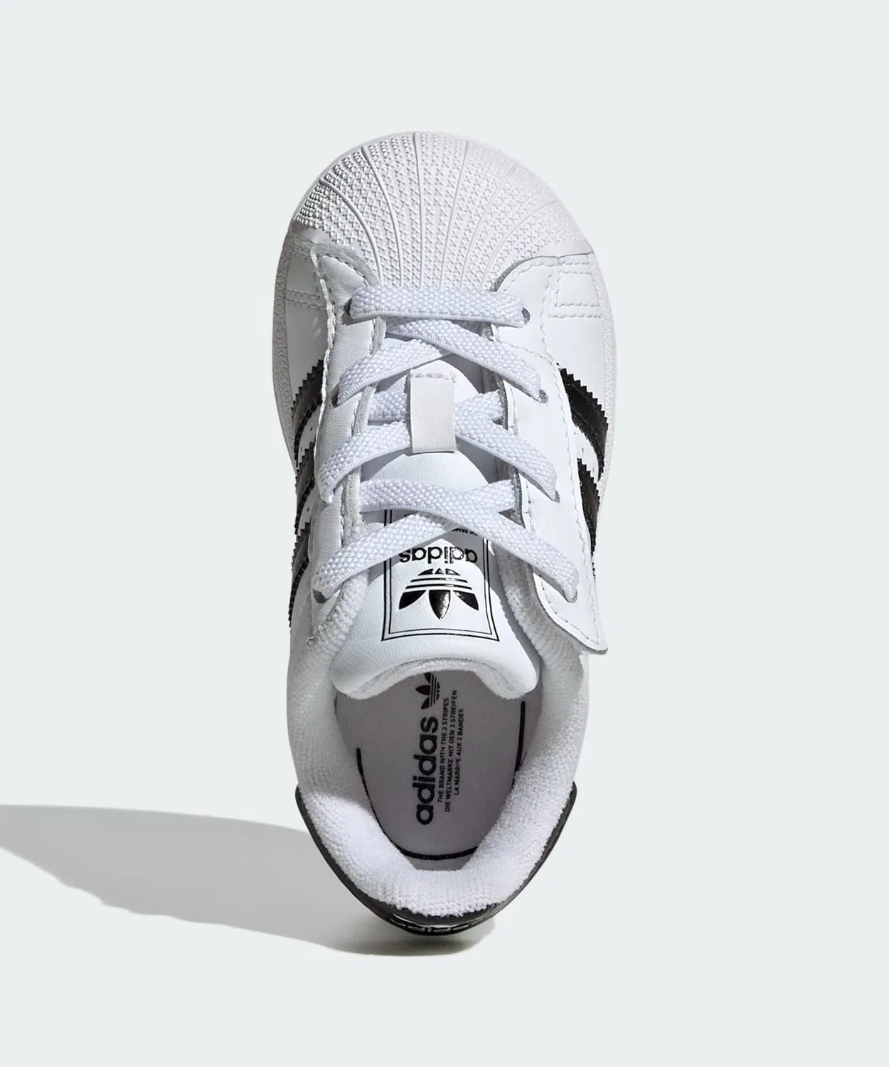 Детские кроссовки с липучкой Superstar II Comfort Closure Elastic Lace Adidas, Белый — фото 2