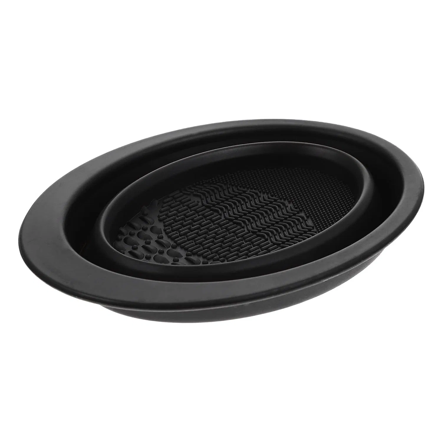 Подушечка для очищения кистей Alipis, Силикон, 14.7x11x2 см, Черный