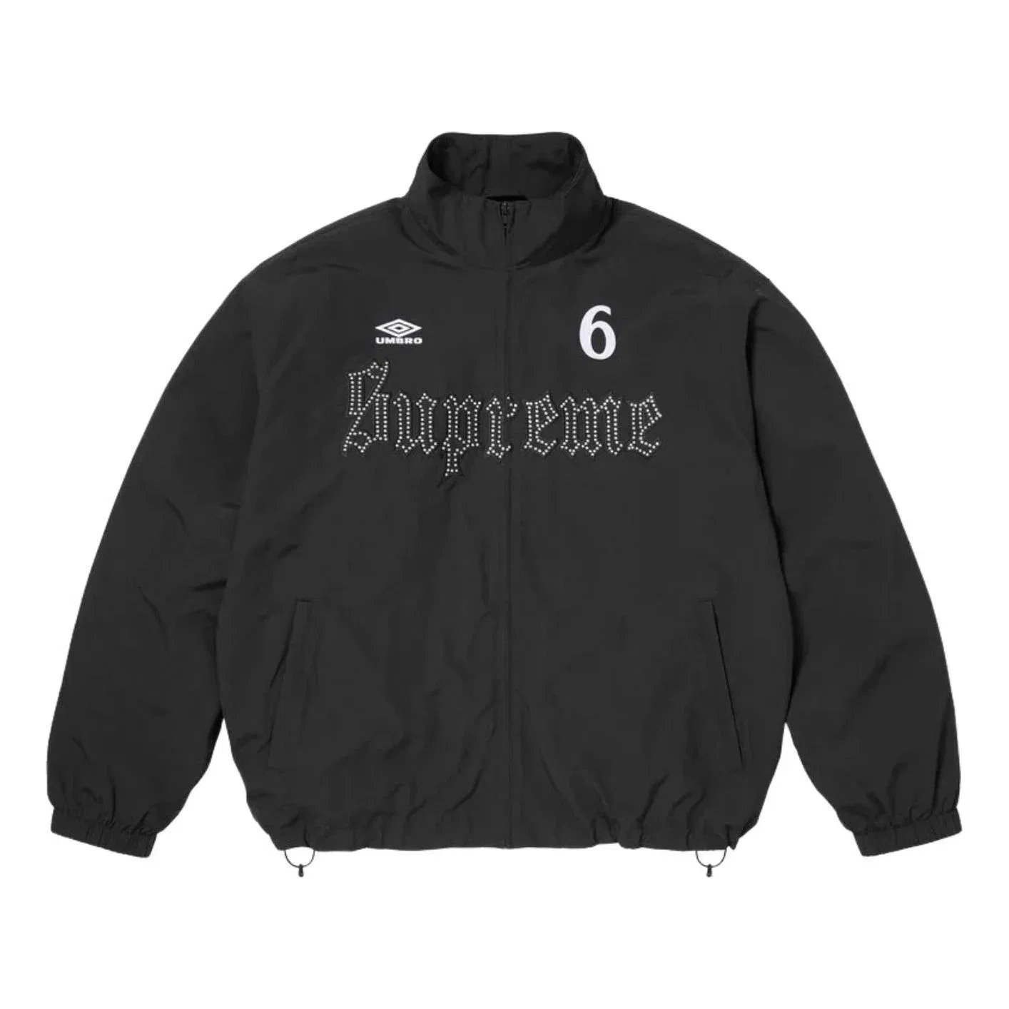 Мужская куртка с принтом Rhinestone Track Jacket Supreme, черный