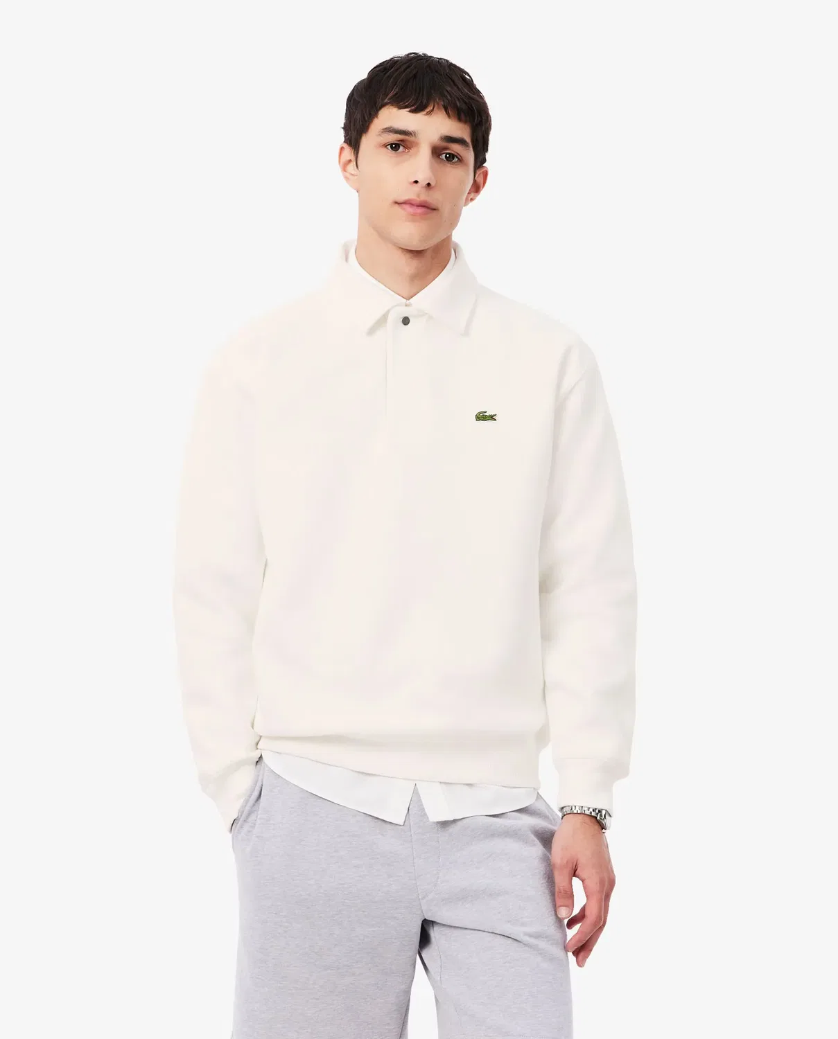 Свитшот Lacoste мужской смесовый хлопок Blanco