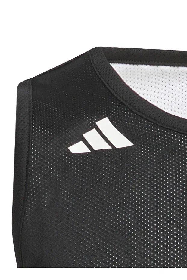 Детская майка для мальчиков без рукавов Adidas, Black - White — фото 2