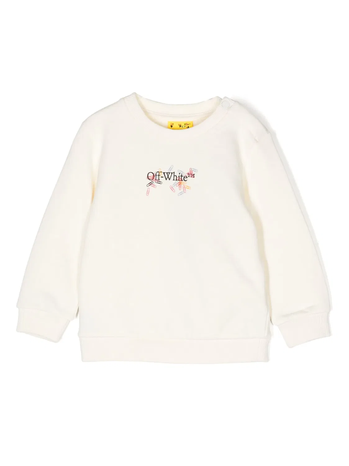 OFF-WHITE Свитшот с логотипом, желтый