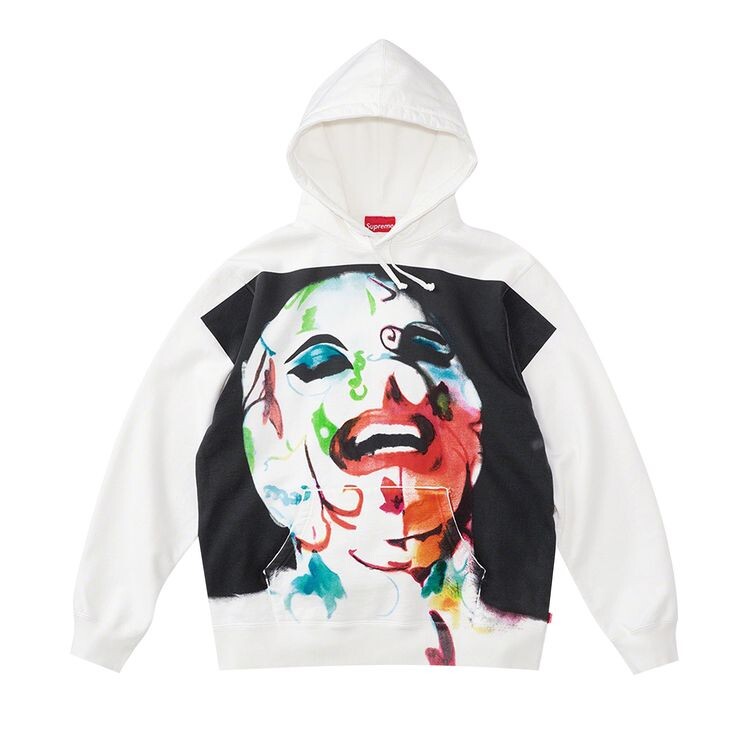 

Толстовка Supreme Leigh Bowery Airbrushed Hooded Sweatshirt White, белый