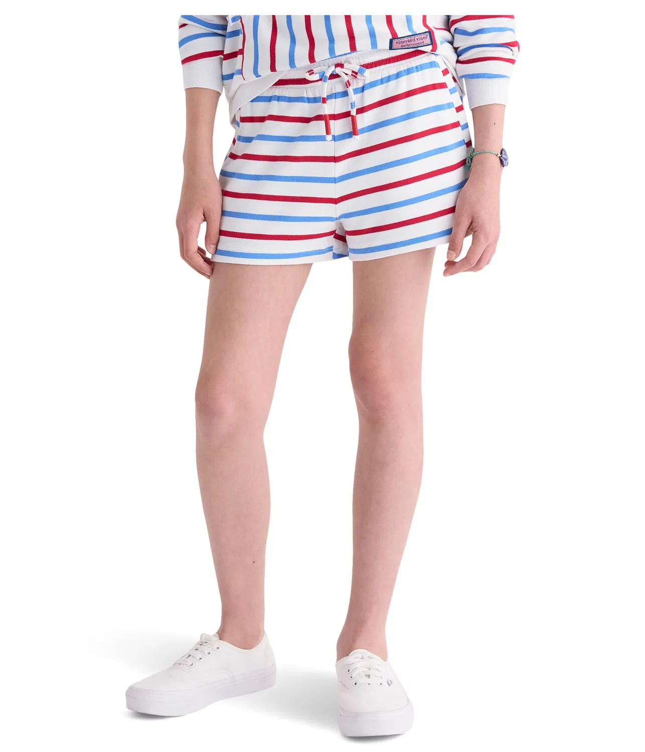 Шорты с графическим принтом Dreamcloth (для малышей/детей постарше) Vineyard Vines Kids, Red/White/Blue Stripe