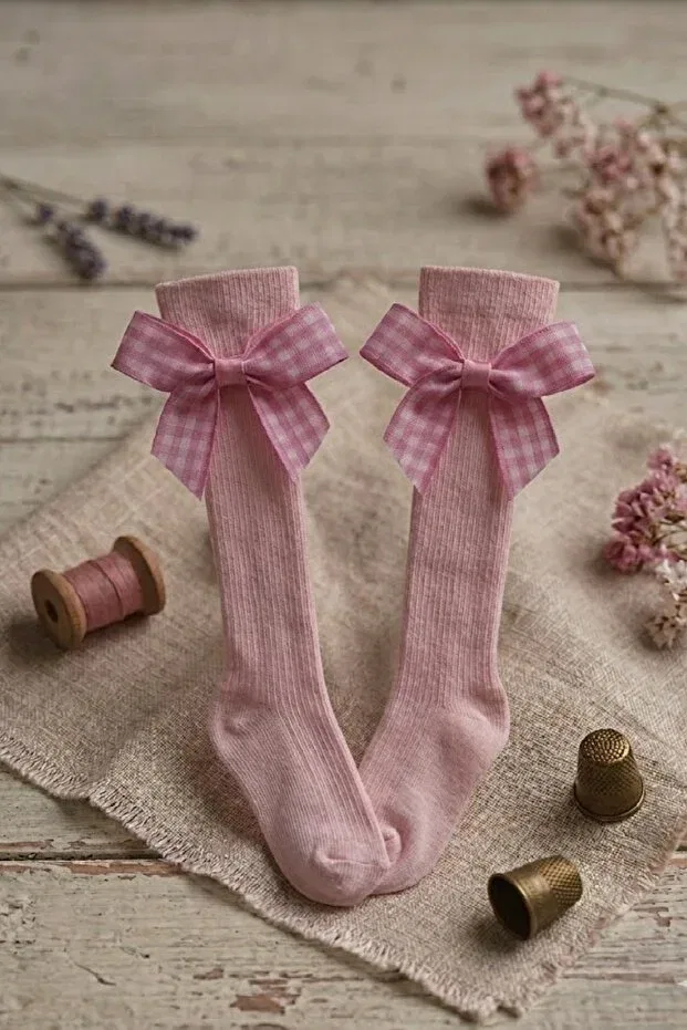 Детские носки для девочек с принтом Panowill Design, Pink