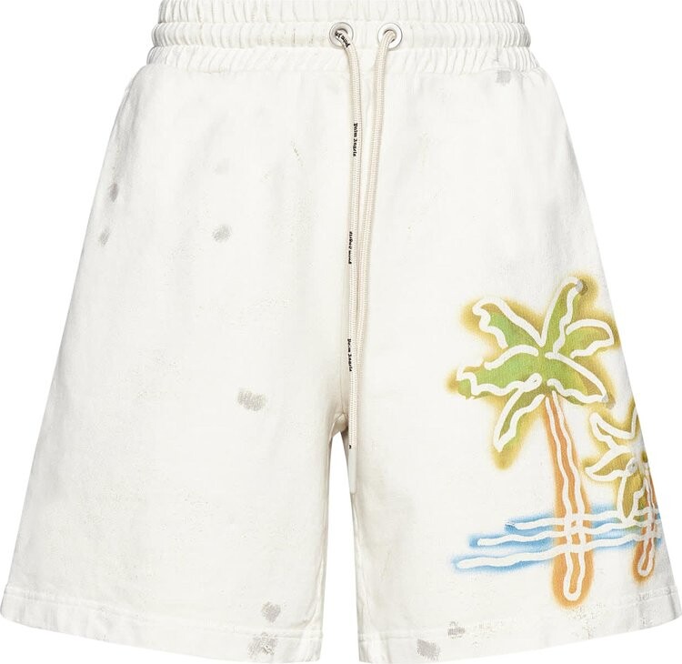 

Спортивные шорты Palm Angels Palm Neon Sweatshorts 'Off White/Multicolor', белый