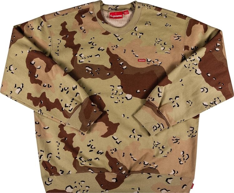 

Толстовка Supreme Small Box Crewneck 'Chocolate Chip Camo', коричневый