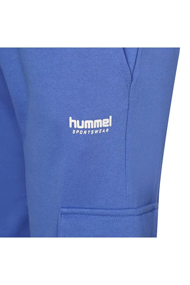 Детские спортивные штаны для девочек зауженные Nalu Hummel, Blue — фото 4