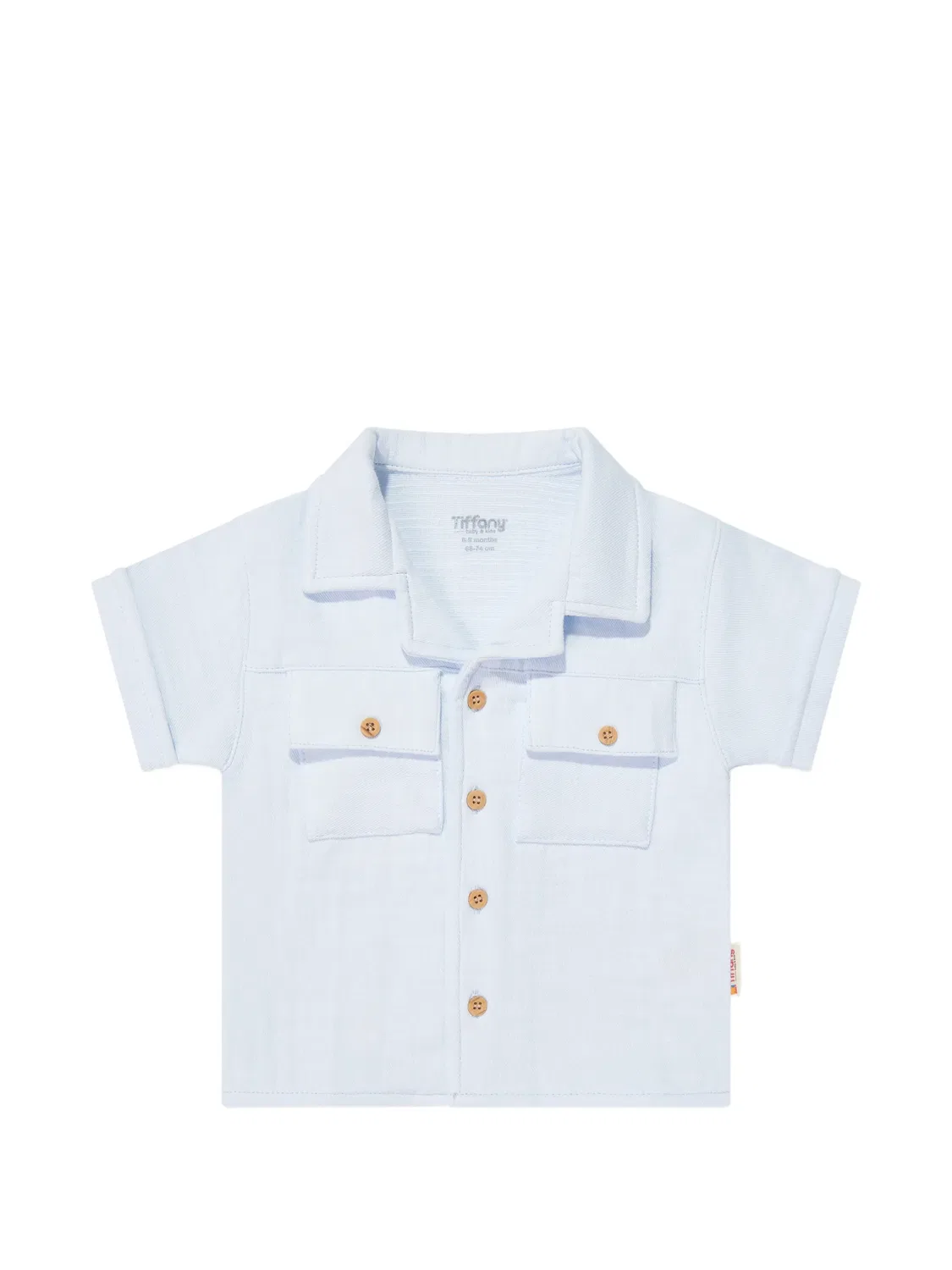 Комплект из рубашки и шортов на пуговицах Tiffany Kids, синий — фото 3