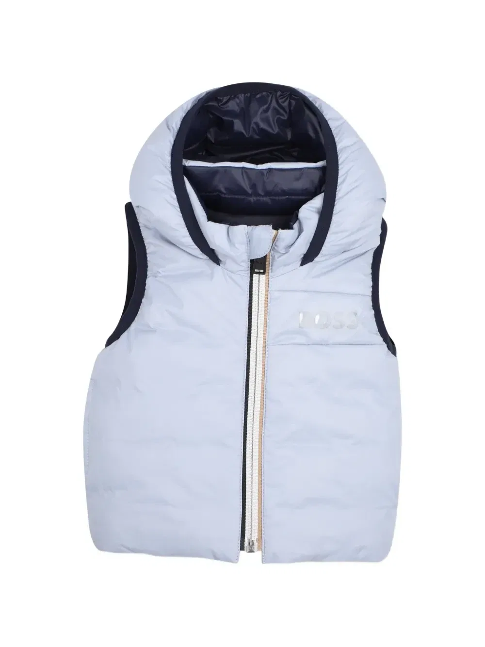 Двусторонний дутый жилет Boss Kidswear, синий — фото 4