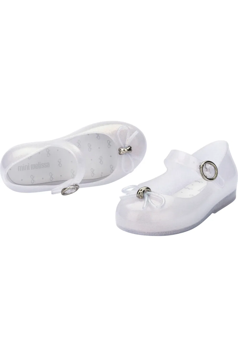Детские туфельки Mary Jane с бантом Mini Melissa, Holographic Glass — фото 3