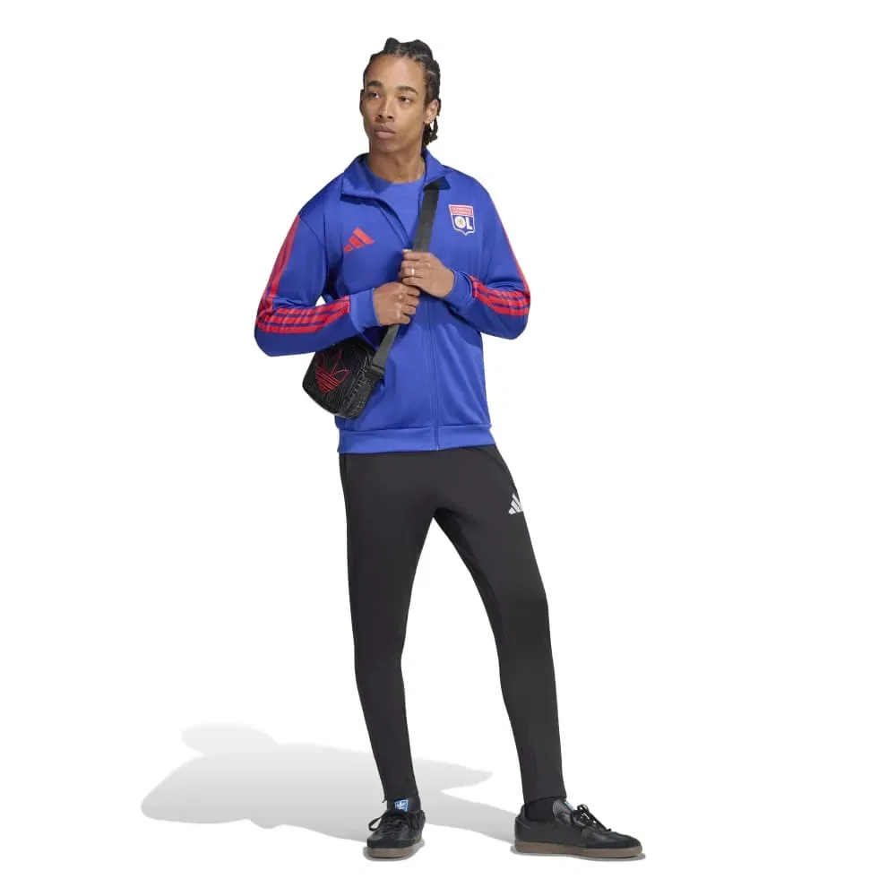 Женский свитшот с полной застежкой-молнией Olympique De Lyon DNA Adidas, Blue — фото 4