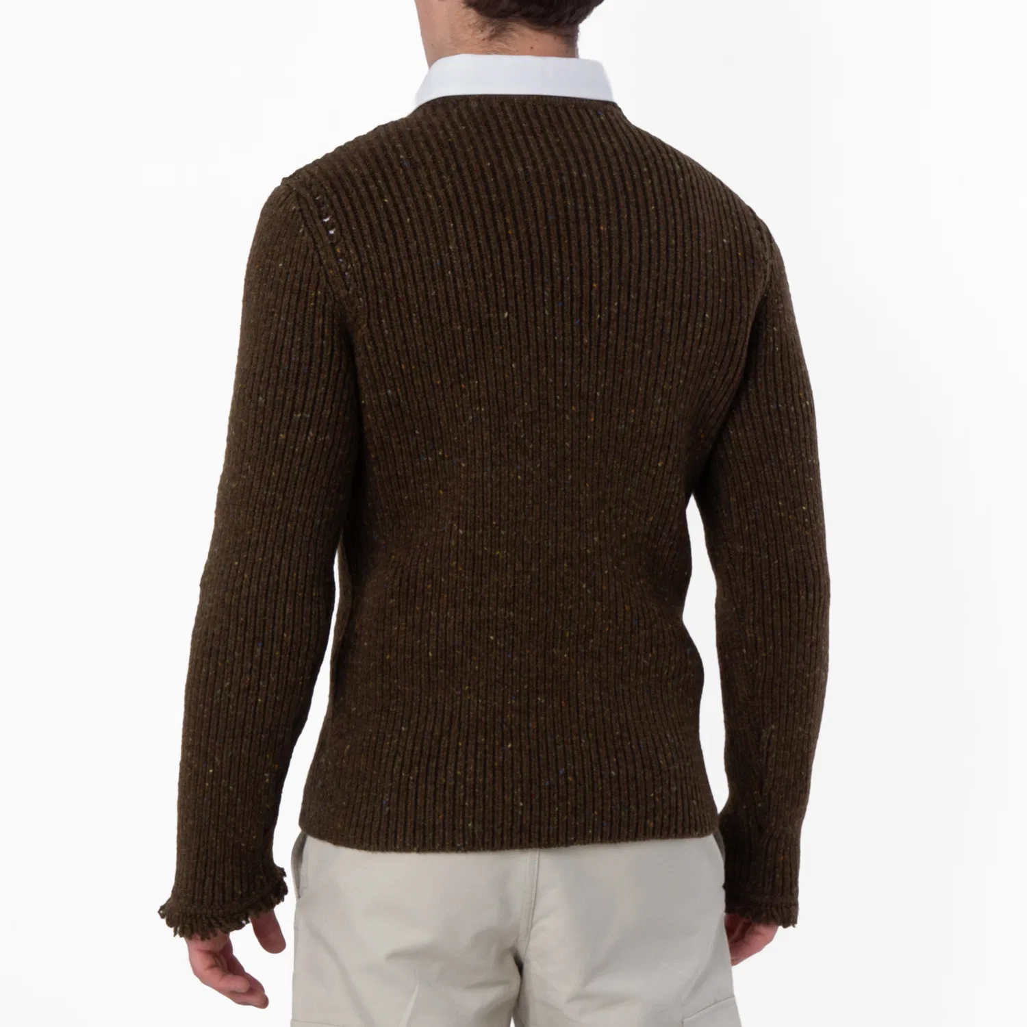 Свитер с бахромой Fringe Trim Wool Jumper Burberry, Furrow — фото 4