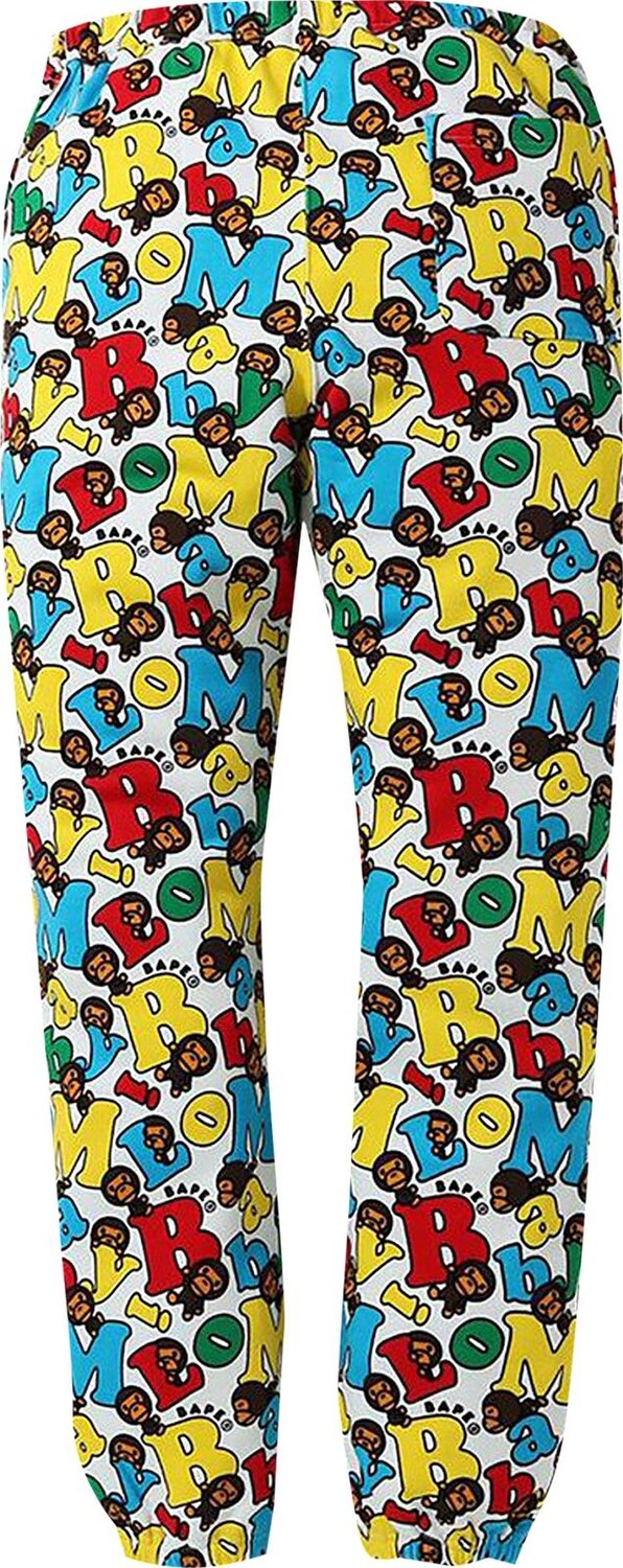 

Спортивные брюки BAPE Baby Milo Alphabet Slim Sweatpants 'Multicolor', разноцветный