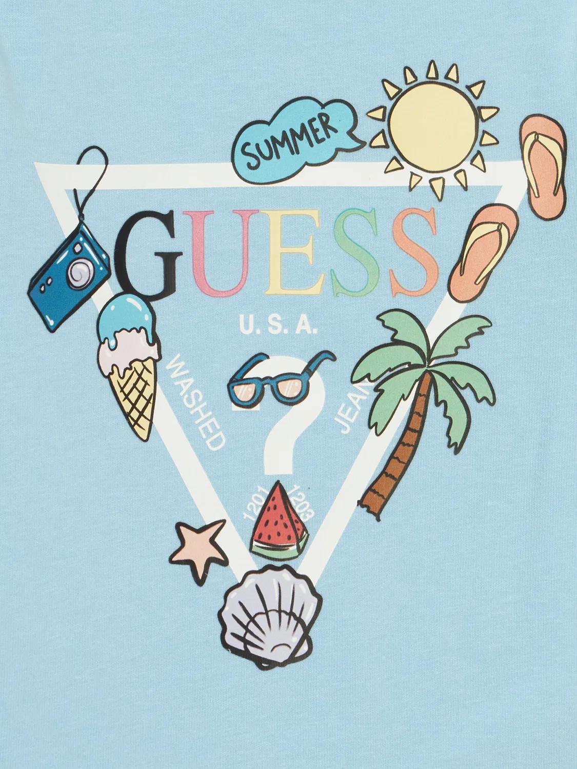 Детский комплект стандартного кроя для мальчика Guess, голубой — фото 4