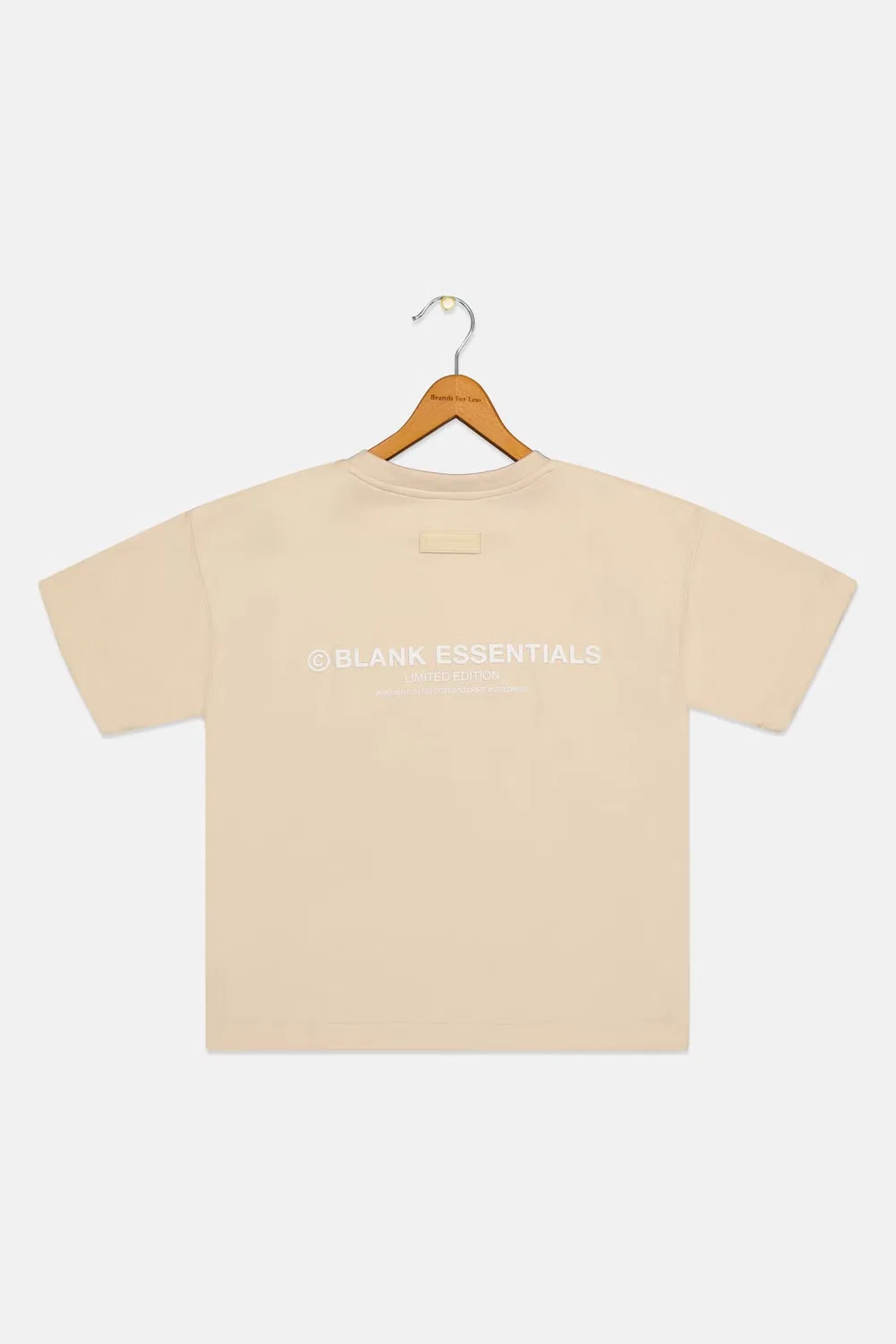 Футболка с логотипом бренда для мальчика Blank Essentials, бежевый — фото 3