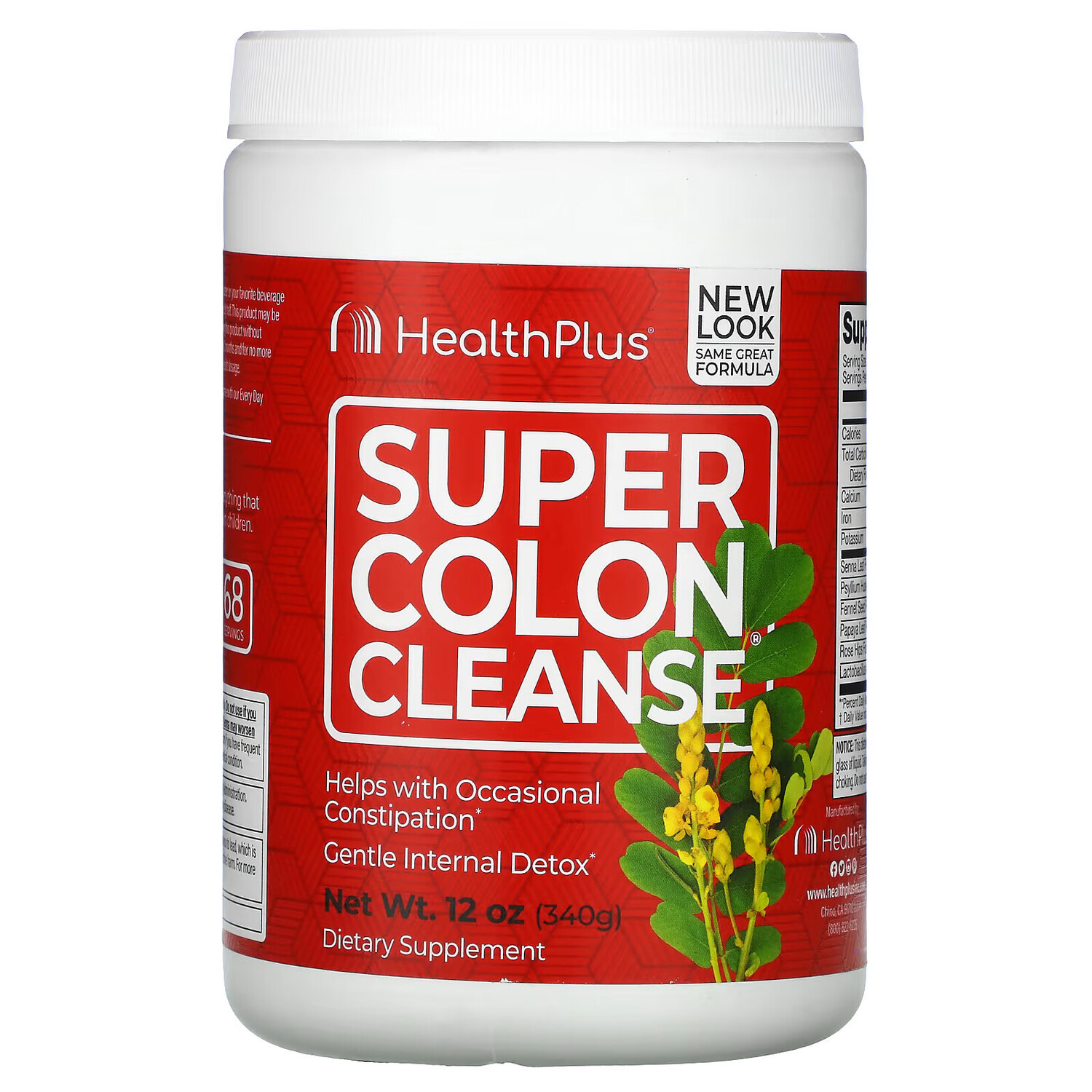 

Health Plus, Super Colon Cleanse, для очищения толстой кишки, 340 г (12 унций)
