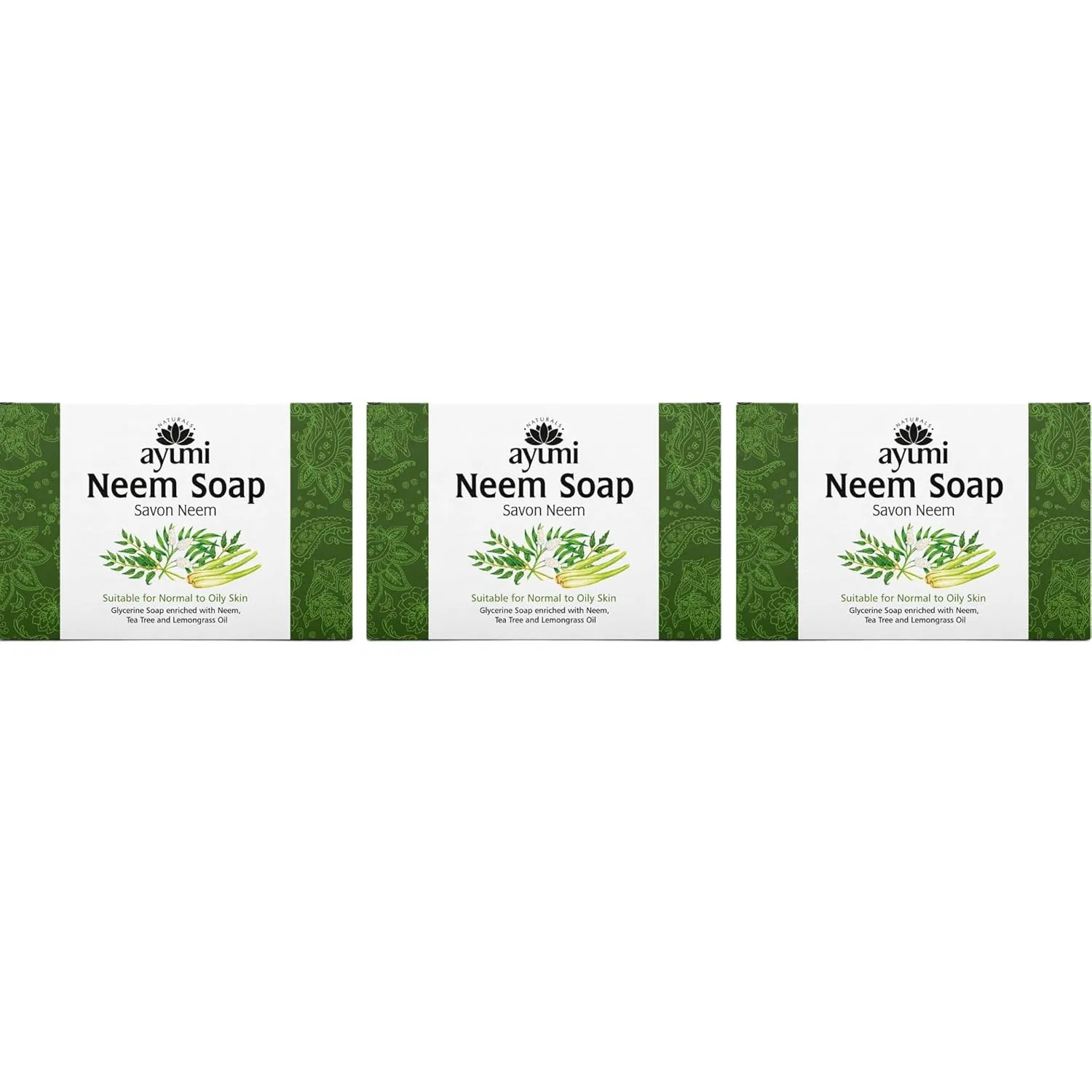 Мыло Neem & Tea Tree, Ayumi, набор 3 x 100 г