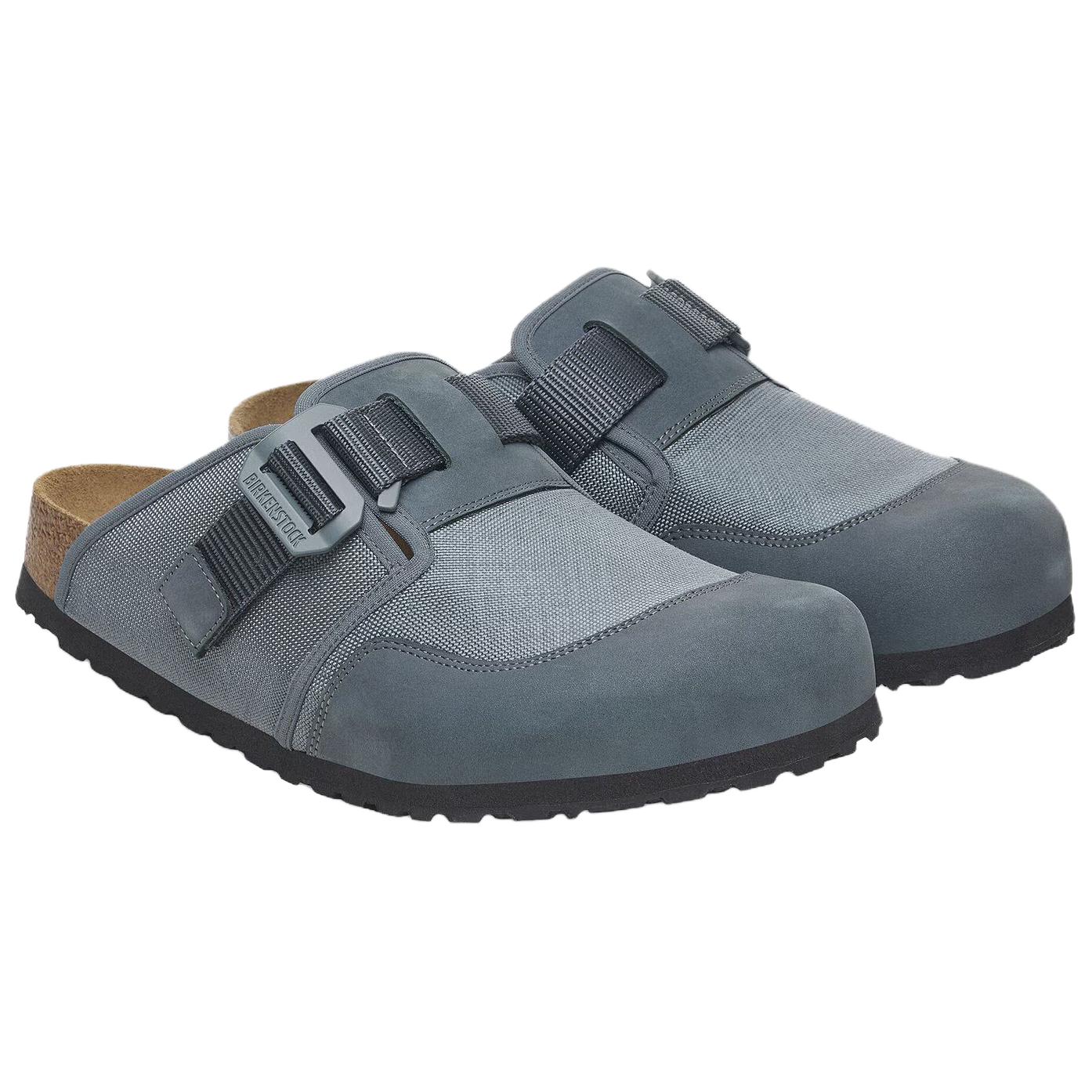 Birkenstock Бостонские резиновые тапочки с закрытым носком, устойчивые к истиранию, мужские серые узкие, цвет Gray — фото 3