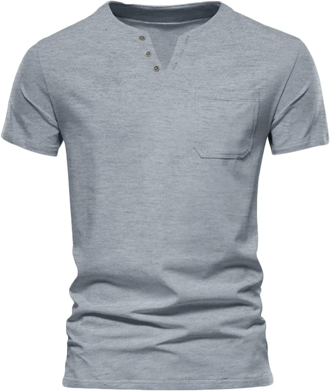 Мужская хлопковая футболка поло с коротким рукавом, Grey