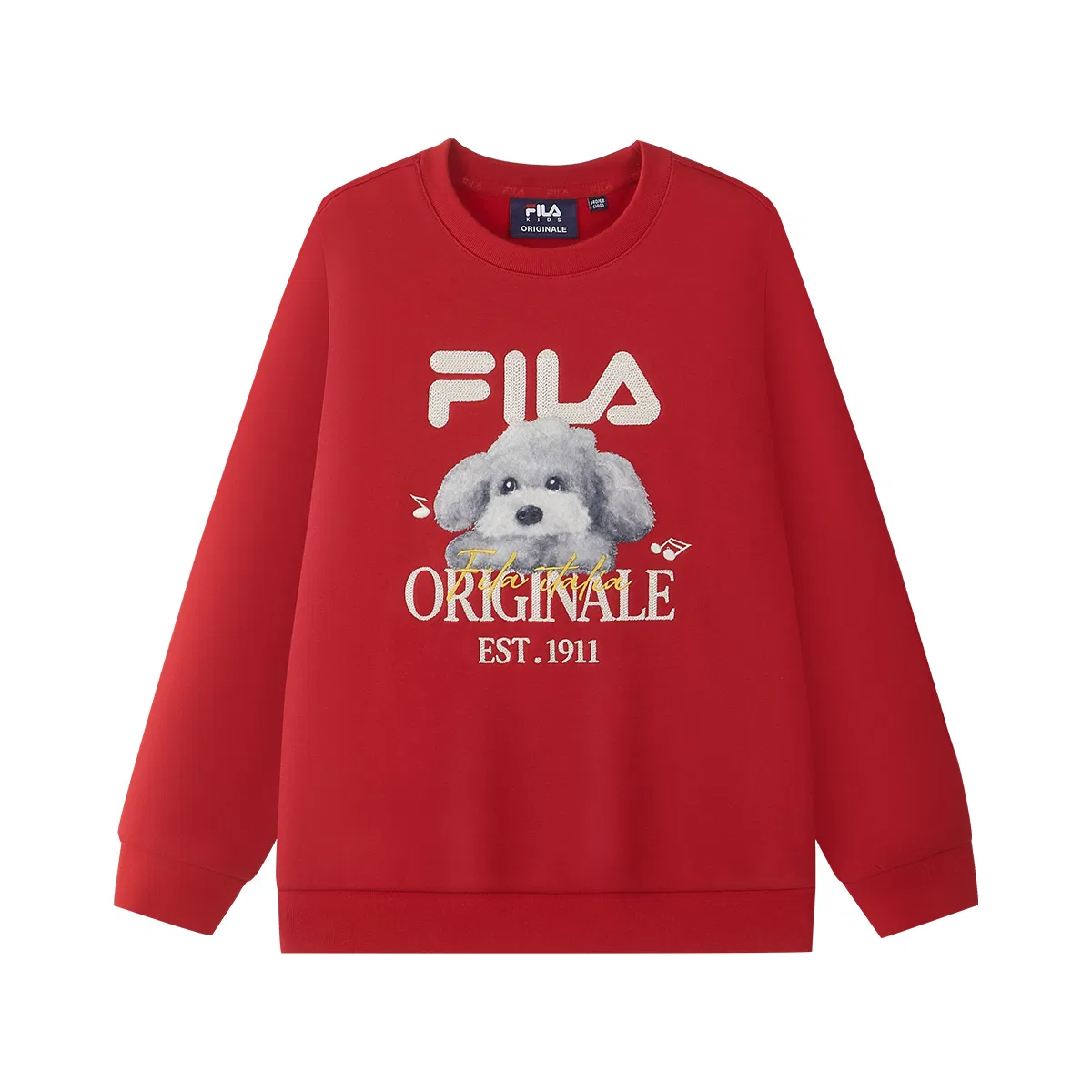 Детский свитшот с круглым вырезом и средним кроем FILA KIDS, Legend Red