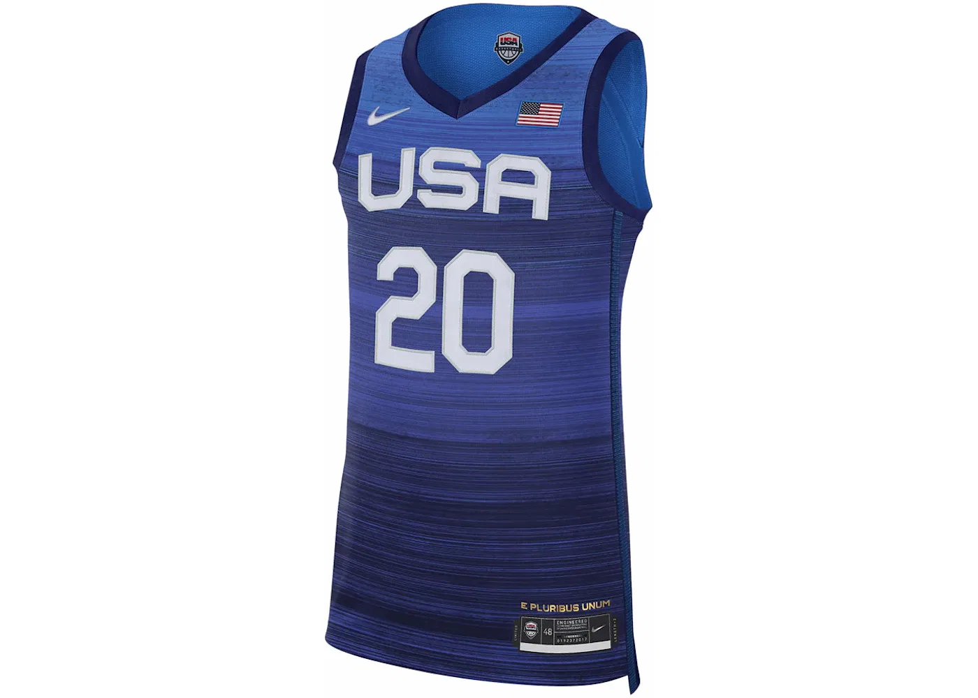 Мужская джерси с принтом Nike Team USA 2020 Road Vaporknit Authentic, Синий