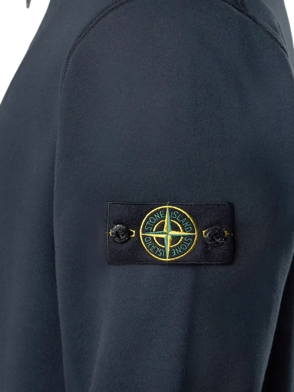 Свитер на молнии с логотипом Stone Island, синий — фото 3