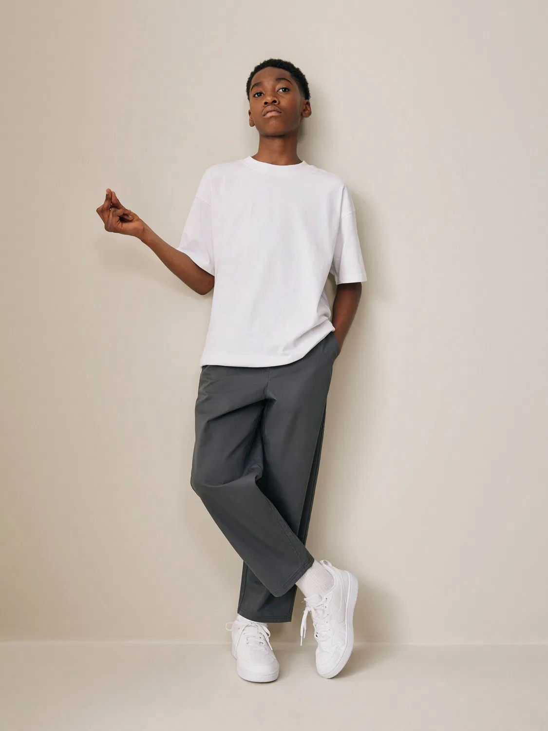 Брюки зауженные, модель Pull On Woven Next, угольно-серый — фото 2