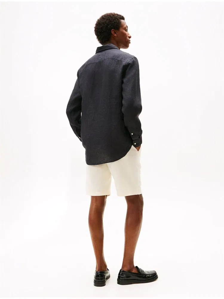 Рубашка с длинным рукавом Regular Fit TOMMY HILFIGER, Black — фото 3