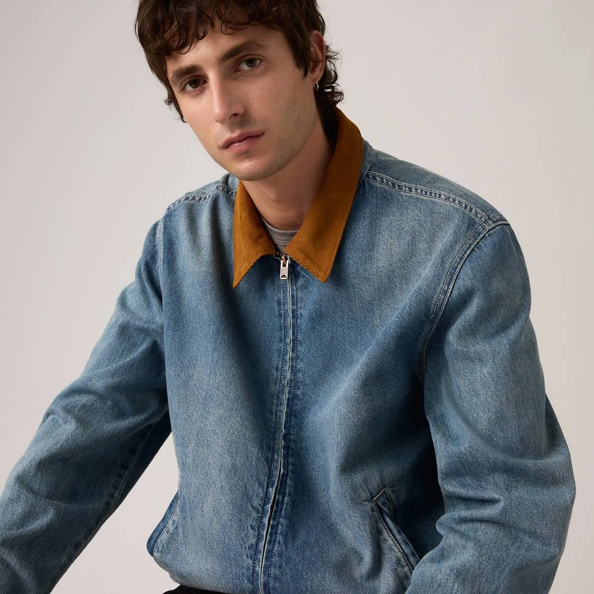 Куртка механика Кастро на молнии Levi's, Light It Up - Medium Wash — фото 2