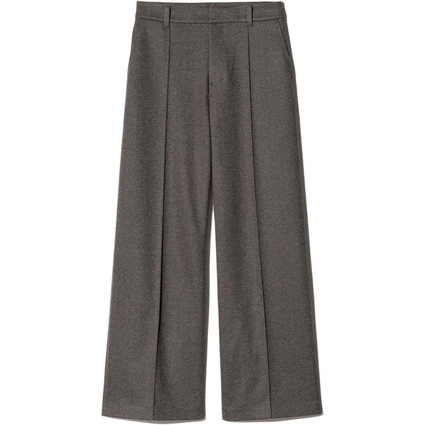 Брюки повседневные с широкими штанинами 39 Brown Black UNIQLO, 39 Brown Black