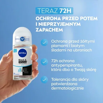 Антиперспирант-спрей 48h Invisible Pure Nivea Black & White, 50 мл