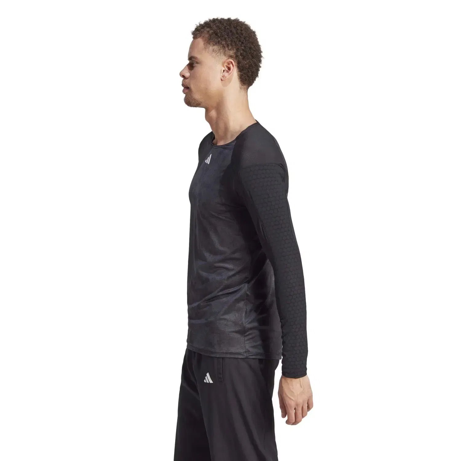 Мужская футболка из полиэстера с принтом PARIS adidas, Grey/Negro — фото 4
